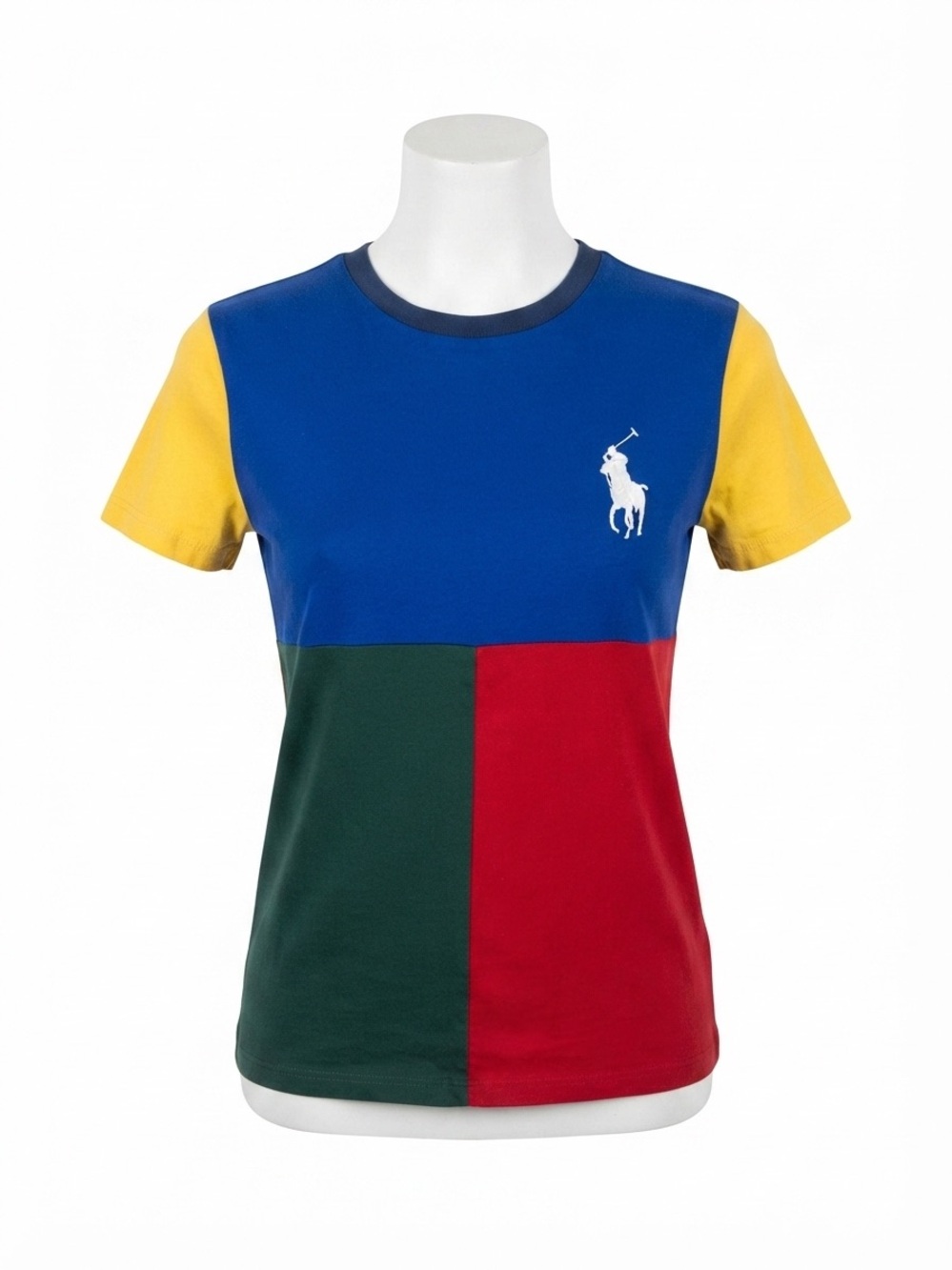 Polo Ralph Lauren Colour Block Big Pony Tee Red Kids XL Womens XS
